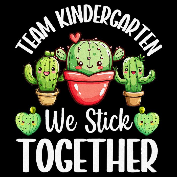 Team Kindergarten We Stick Together Cactus Back To School Gift 16 in Basic Backpack