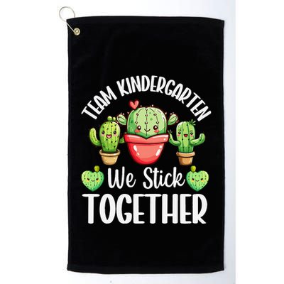 Team Kindergarten We Stick Together Cactus Back To School Gift Golf Towel