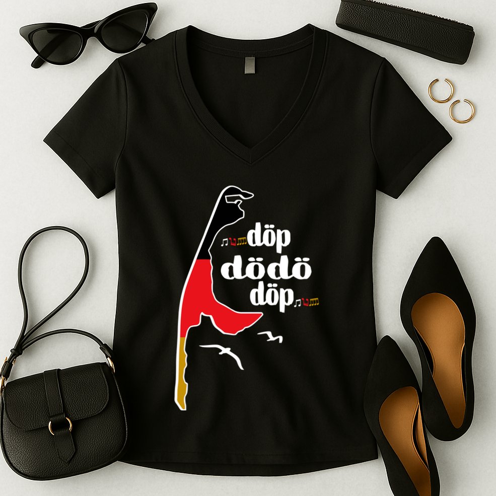 Tim Kellner Wearing DöP DöDö DöP Women's V-Neck T-Shirt