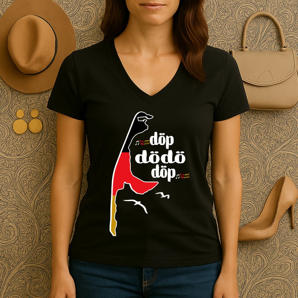 Tim Kellner Wearing DöP DöDö DöP Women's V-Neck T-Shirt
