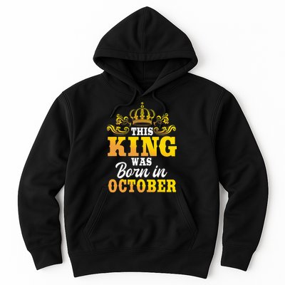 This King Was Born In October Birthday Party Celebration Hoodie
