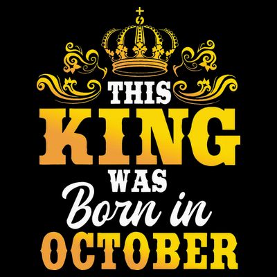 This King Was Born In October Birthday Party Celebration T-Shirt