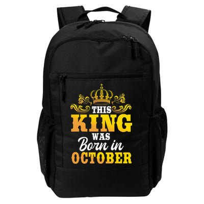 This King Was Born In October Birthday Party Celebration Backpack