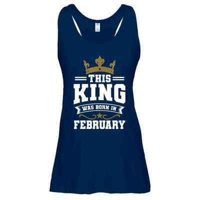 This King Was Born In February Birthday Party Celebration Ladies Essential Flowy Tank