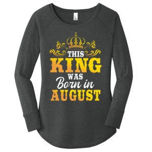 This King Was Born In August Birthday Party Celebration Women's Perfect Tri Tunic Long Sleeve Shirt