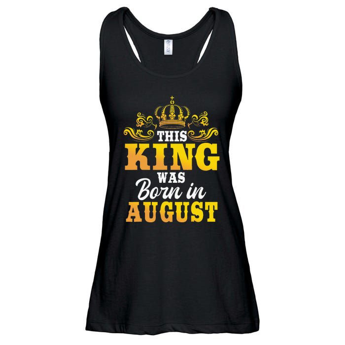 This King Was Born In August Birthday Party Celebration Ladies Essential Flowy Tank