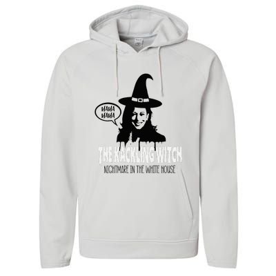 The Kackling Witch Kamala Harris Halloween Election 2024 Performance Fleece Hoodie