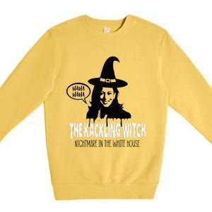 The Kackling Witch Kamala Harris Halloween Election 2024 Premium Crewneck Sweatshirt