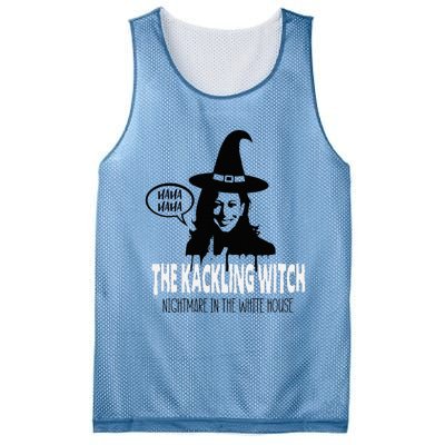 The Kackling Witch Kamala Harris Halloween Election 2024 Mesh Reversible Basketball Jersey Tank