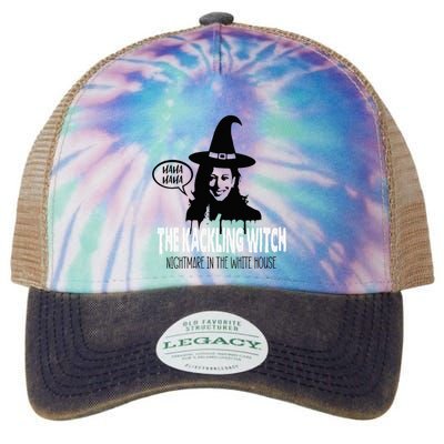 The Kackling Witch Kamala Harris Halloween Election 2024 Legacy Tie Dye Trucker Hat