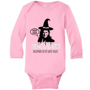 The Kackling Witch Kamala Harris Halloween Election 2024 Baby Long Sleeve Bodysuit