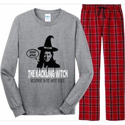 The Kackling Witch Kamala Harris Halloween Election 2024 Long Sleeve Pajama Set