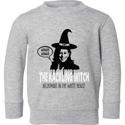 The Kackling Witch Kamala Harris Halloween Election 2024 Toddler Sweatshirt