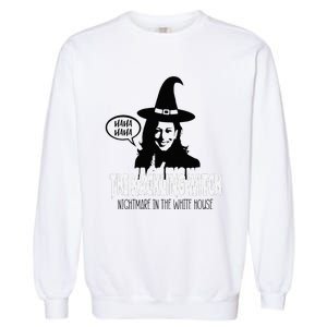 The Kackling Witch Kamala Harris Halloween Election 2024 Garment-Dyed Sweatshirt