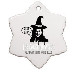 The Kackling Witch Kamala Harris Halloween Election 2024 Ceramic Star Ornament