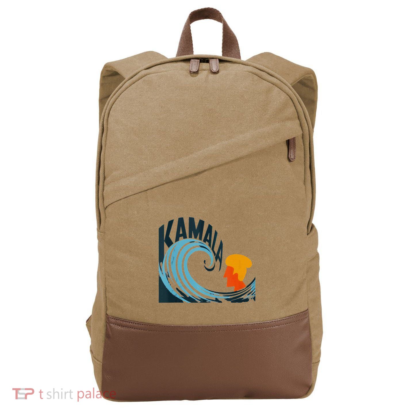 The Kamala Wave A Political Tidal Shift Cotton Canvas Backpack