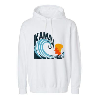 The Kamala Wave A Political Tidal Shift Garment-Dyed Fleece Hoodie