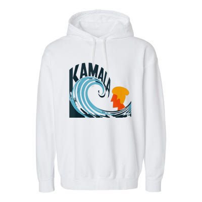 The Kamala Wave A Political Tidal Shift Garment-Dyed Fleece Hoodie