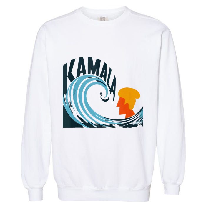 The Kamala Wave A Political Tidal Shift Garment-Dyed Sweatshirt