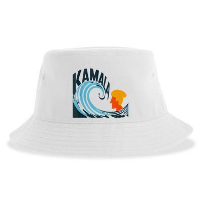 The Kamala Wave A Political Tidal Shift Sustainable Bucket Hat