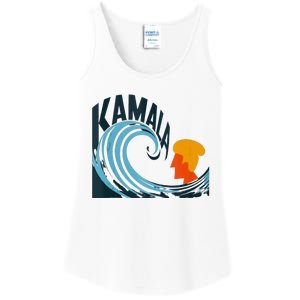 The Kamala Wave A Political Tidal Shift Ladies Essential Tank