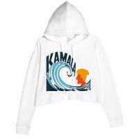 The Kamala Wave A Political Tidal Shift Crop Fleece Hoodie