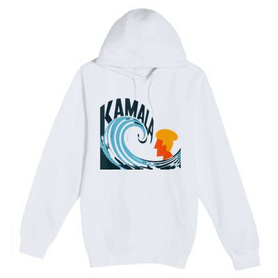 The Kamala Wave A Political Tidal Shift Premium Pullover Hoodie