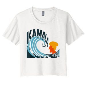 The Kamala Wave A Political Tidal Shift Women's Crop Top Tee