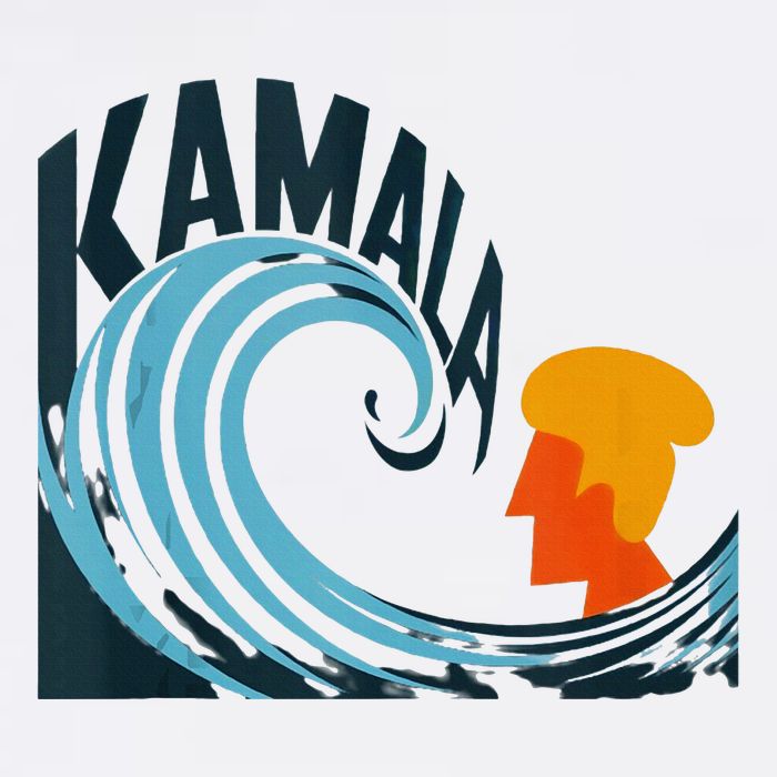 The Kamala Wave A Political Tidal Shift Short Acrylic Beanie