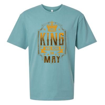 This King Was Born In May Royal Theme Birthday Party Sueded Cloud Jersey T-Shirt