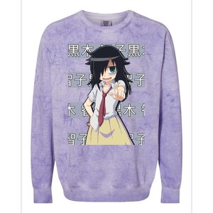 Tomoko Kuroki Watamote Anime Colorblast Crewneck Sweatshirt