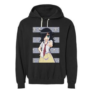 Tomoko Kuroki Watamote Anime Garment-Dyed Fleece Hoodie