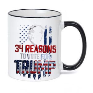 Terrence K Williams 34 Reasons To Vote For Donald Trump 11oz Black Color Changing Mug