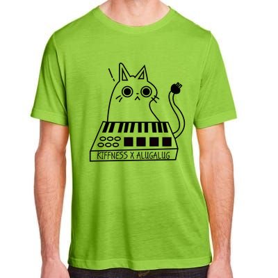 The Kiffness X Alugalug White Cat Classic Alugalug Luga Luga Meme Meow Music Adult ChromaSoft Performance T-Shirt