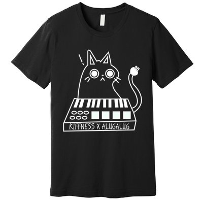 The Kiffness X Alugalug White Cat Classic Alugalug Luga Luga Meme Meow Music Premium T-Shirt