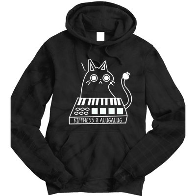 The Kiffness X Alugalug White Cat Classic Alugalug Luga Luga Meme Meow Music Tie Dye Hoodie