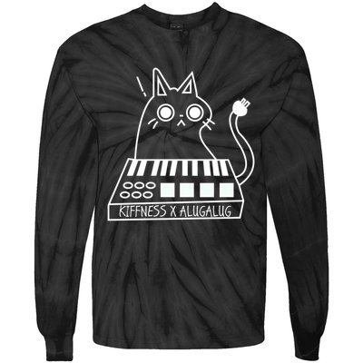 The Kiffness X Alugalug White Cat Classic Alugalug Luga Luga Meme Meow Music Tie-Dye Long Sleeve Shirt