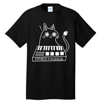 The Kiffness X Alugalug White Cat Classic Alugalug Luga Luga Meme Meow Music The Tall T-Shirt