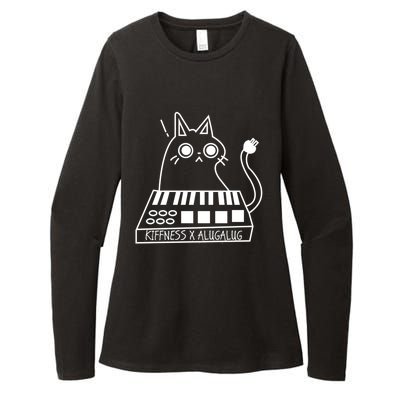 The Kiffness X Alugalug White Cat Classic Alugalug Luga Luga Meme Meow Music The Womens CVC Long Sleeve Shirt