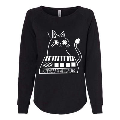 The Kiffness X Alugalug White Cat Classic Alugalug Luga Luga Meme Meow Music The Womens California Wash Sweatshirt