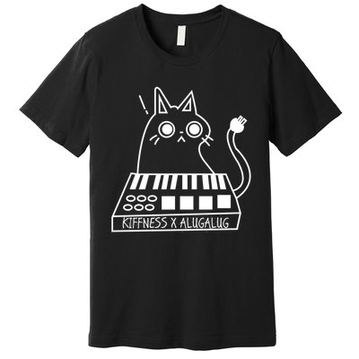 The Kiffness X Alugalug White Cat Classic Alugalug Luga Luga Meme Meow Music The Premium T-Shirt