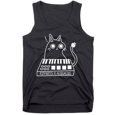 The Kiffness X Alugalug White Cat Classic Alugalug Luga Luga Meme Meow Music The Tank Top