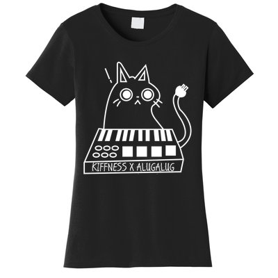 The Kiffness X Alugalug White Cat Classic Alugalug Luga Luga Meme Meow Music The Women's T-Shirt