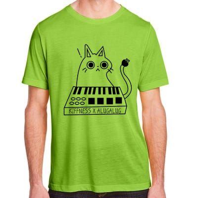 The Kiffness X Alugalug White Cat Classic Alugalug Luga Luga Meme Meow Music Adult ChromaSoft Performance T-Shirt