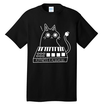 The Kiffness X Alugalug White Cat Classic Alugalug Luga Luga Meme Meow Music Tall T-Shirt