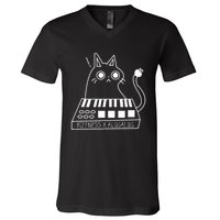 The Kiffness X Alugalug White Cat Classic Alugalug Luga Luga Meme Meow Music V-Neck T-Shirt