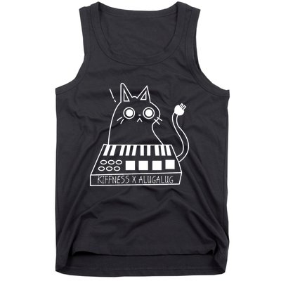 The Kiffness X Alugalug White Cat Classic Alugalug Luga Luga Meme Meow Music Tank Top