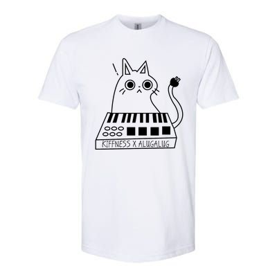 The Kiffness X Alugalug White Cat Classic Alugalug Luga Luga Meme Meow Music Softstyle® CVC T-Shirt