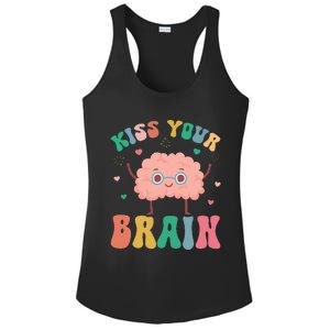 Teacher Kiss Your Brain Student Cute Funny Back To School Ladies PosiCharge Competitor Racerback Tank