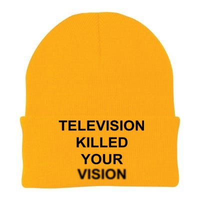 Television Killed Your Vision Knit Cap Winter Beanie